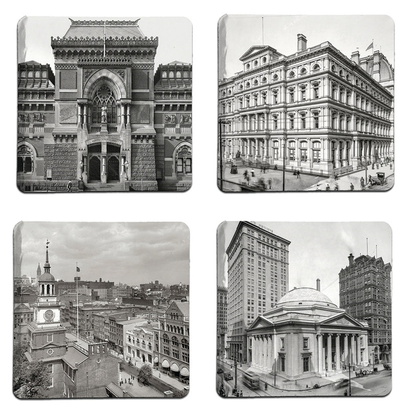 Sous-verre historique en pierre de Philadelphie