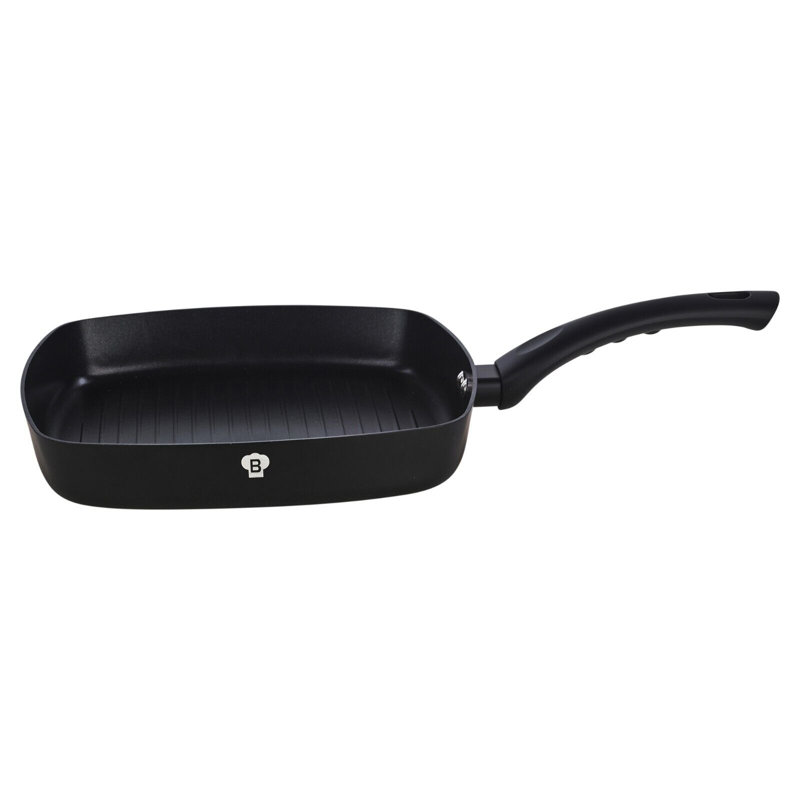 9 - Piece Non-Stick Aluminum Cookware Set, Matt Black