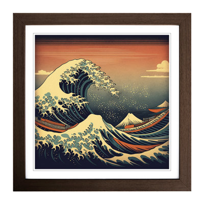 Japanese Wave Retro Art - Framed Print