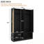 Hall Tree With 4 Rattan Doors, 6 Hooks And Adjustable Shelf-602944054