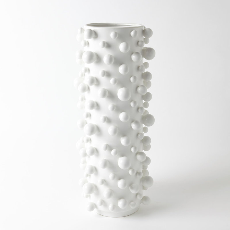 Handmade Ceramic Table Vase, Matte White