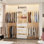 Organisateur de placard 4 pi 9 pi Seward avec 4 tiroirs en bois et 4 tringles