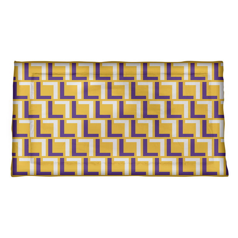 Taie décorative de luxe Minnesota Football, Très grand, Mauve / blanc / or, polyester