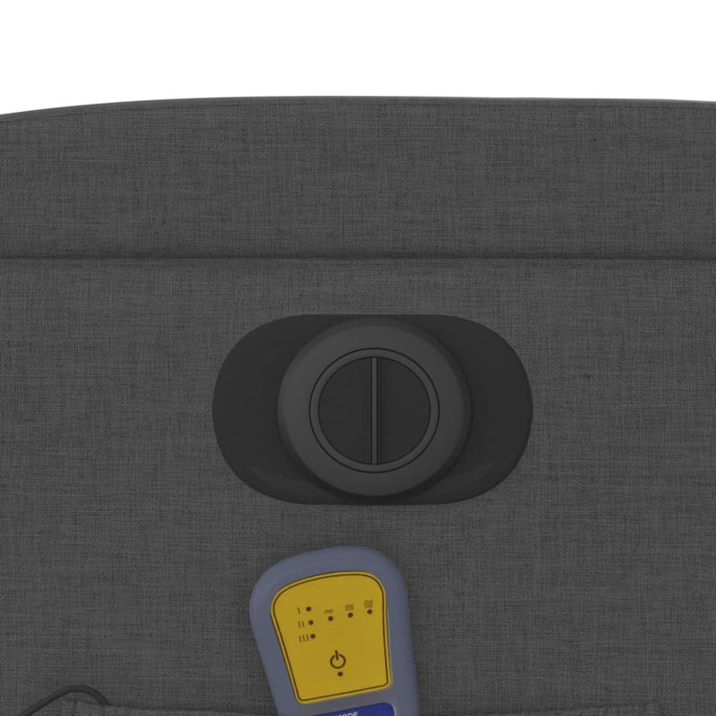 Upholstered Massage Chair, Electric Push Back, Gray Polyester