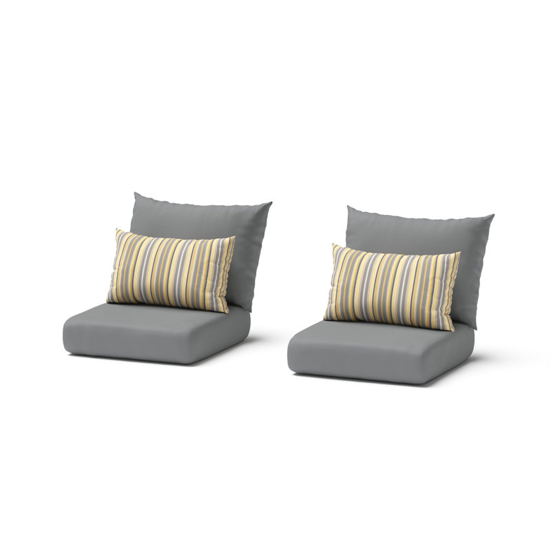 Castelli Outdoor Sunbrella Cushion Cover, Charcoal Gray Sunbrella®