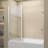 48" W X 58" H Bifold Frameless Hinged Bathtub Shower Tub Door With Tempered Glass Folding Pivot Glass Shower Door-102237489