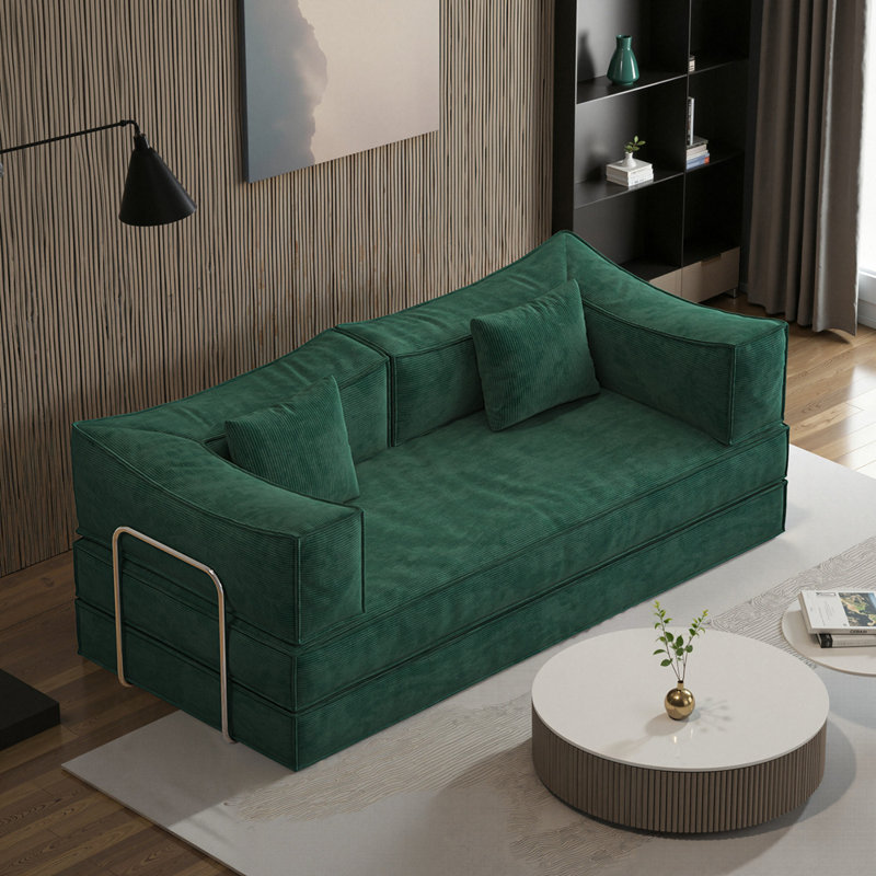 Canapé-lit modulaire convertible avec accoudoirs modulaire, confortable et polyvalent pour le salon et la chambre à coucher