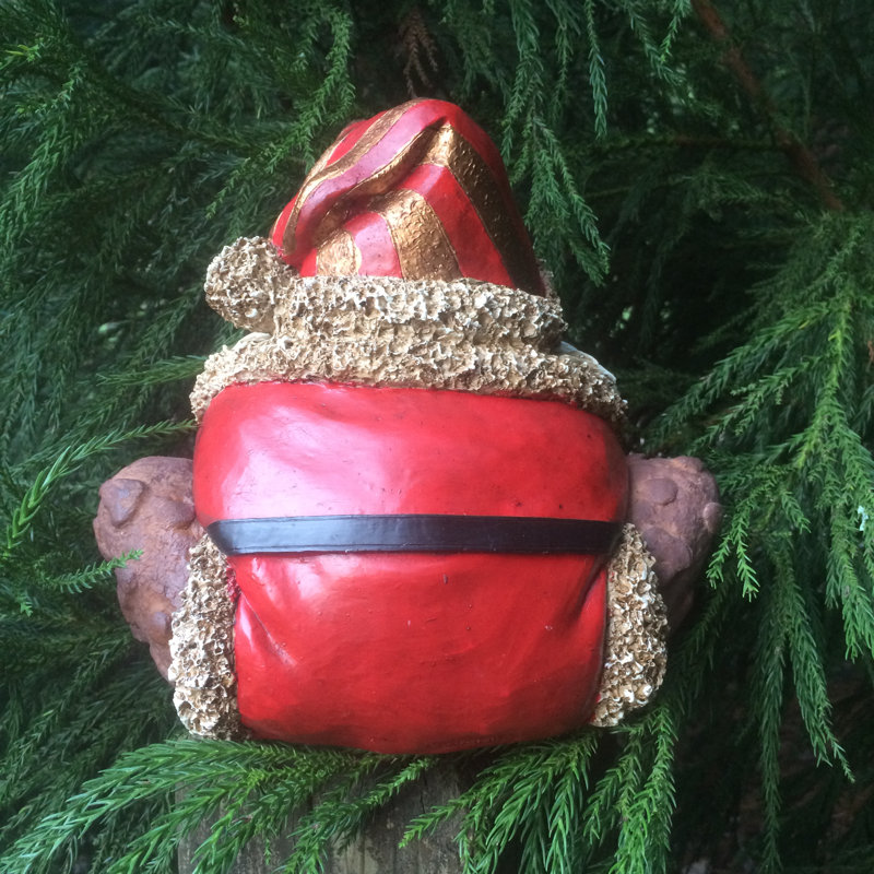 Figurine de père Noël crapaud, H 7,25 po x l 9 po x P 8,5 po, Café