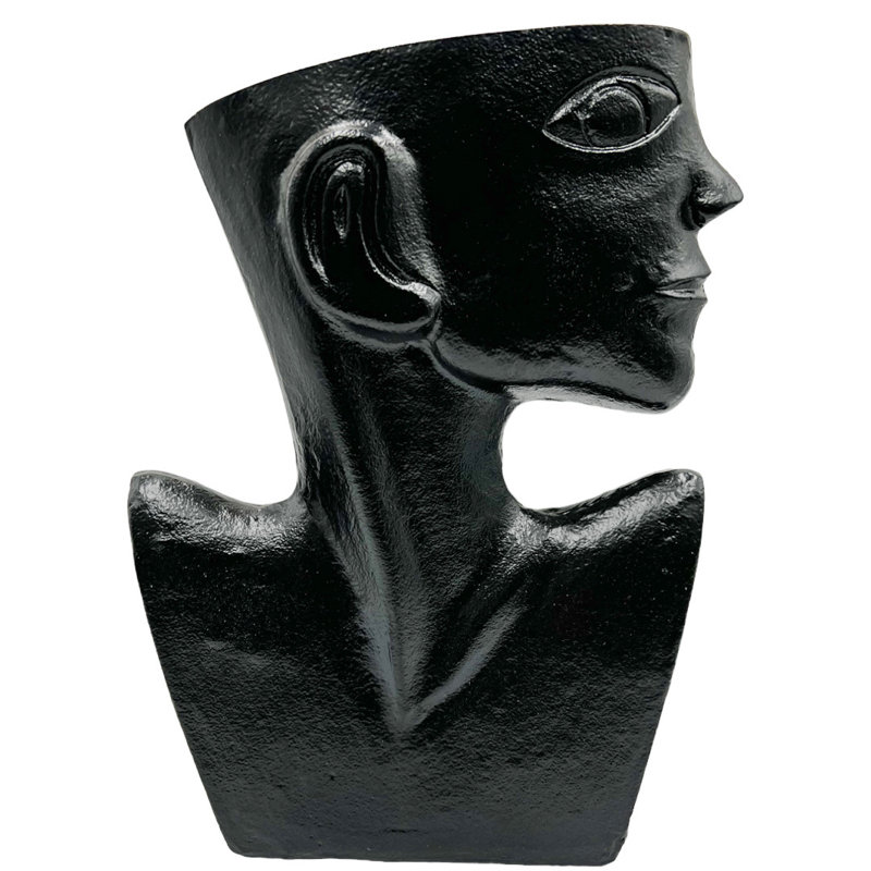Khennedi Handmade Aluminum Table Vase, Black