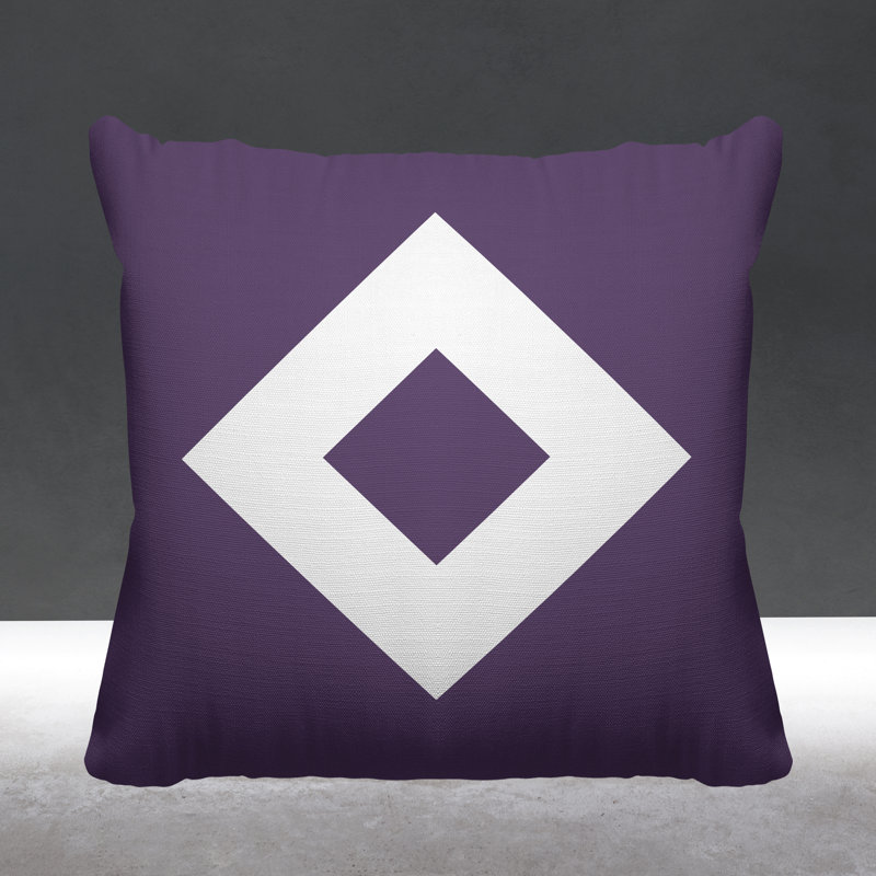 Coussin décoratif intérieur / extérieur Seven, L 15 po x H 15 po, Mauve