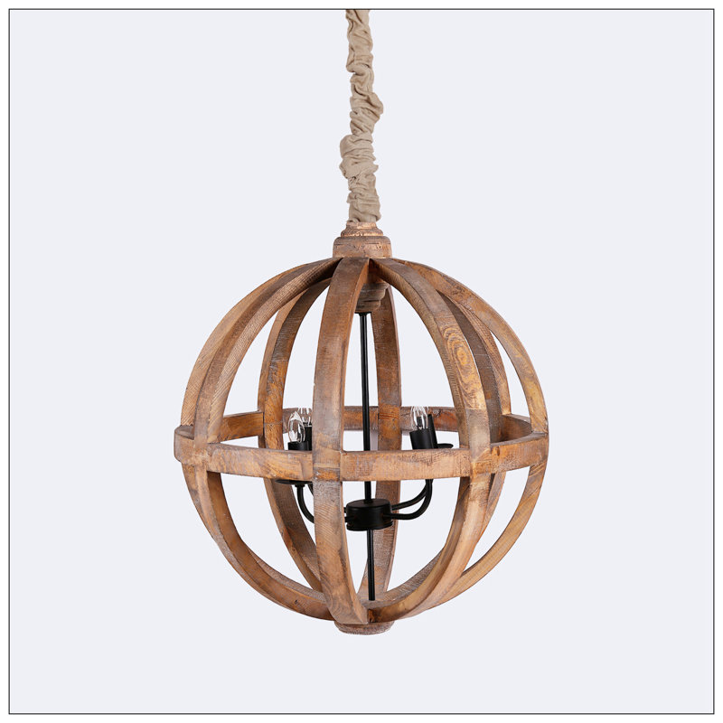 Barkon 4 - Light Iron Globe Chandelier