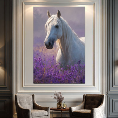 GUTTATE Horse Wall Art, Horse Pictures Wall Decor, Horse Painting Wall Decor for Living Room, Horse Canvas Wall Art, Horse Posters For Wall Office Framed Ready to Hang 24" × 32"
