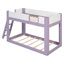 Lit superposé bas simple, lit superposé convertible en bois avec échelle réversible et barrières de sécurité, violet-1692599887