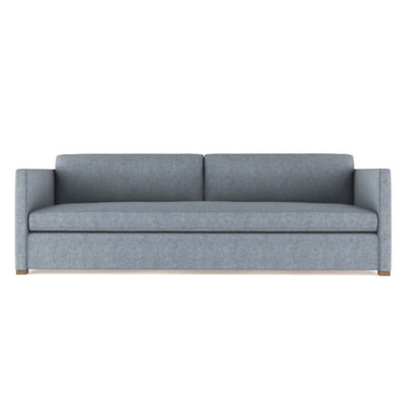 Canapé Madison, H 33 po x l 72 po x P 38 po, Brume moelleuse en velours, Ébène