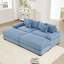 Canapé modulaire Quinton en velours côtelé avec 2 repose-pieds et coussins décoratifs Quinton-114888090