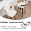 Tabouret de comptoir pivotant à 360 ° avec cadre en bois Hactive-1640811717-1640811721