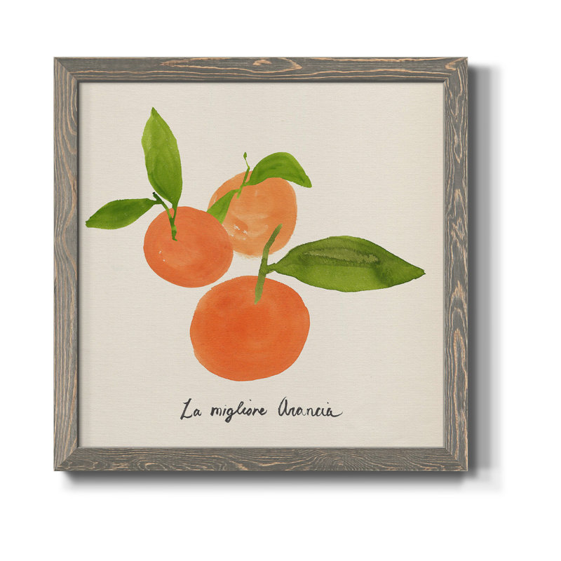 Citrus Trattare II - Toile encadrée de qualité supérieure - prête à être accrochée, H 20 po x l 20 po x P 1,5 po