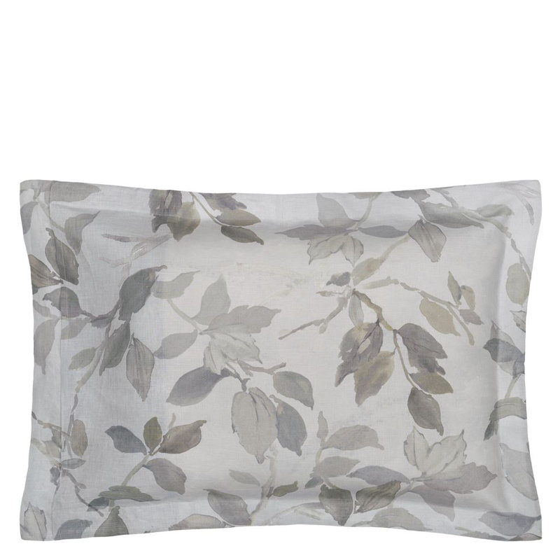 Fleurs Blanche Platinum Sham, King Sham