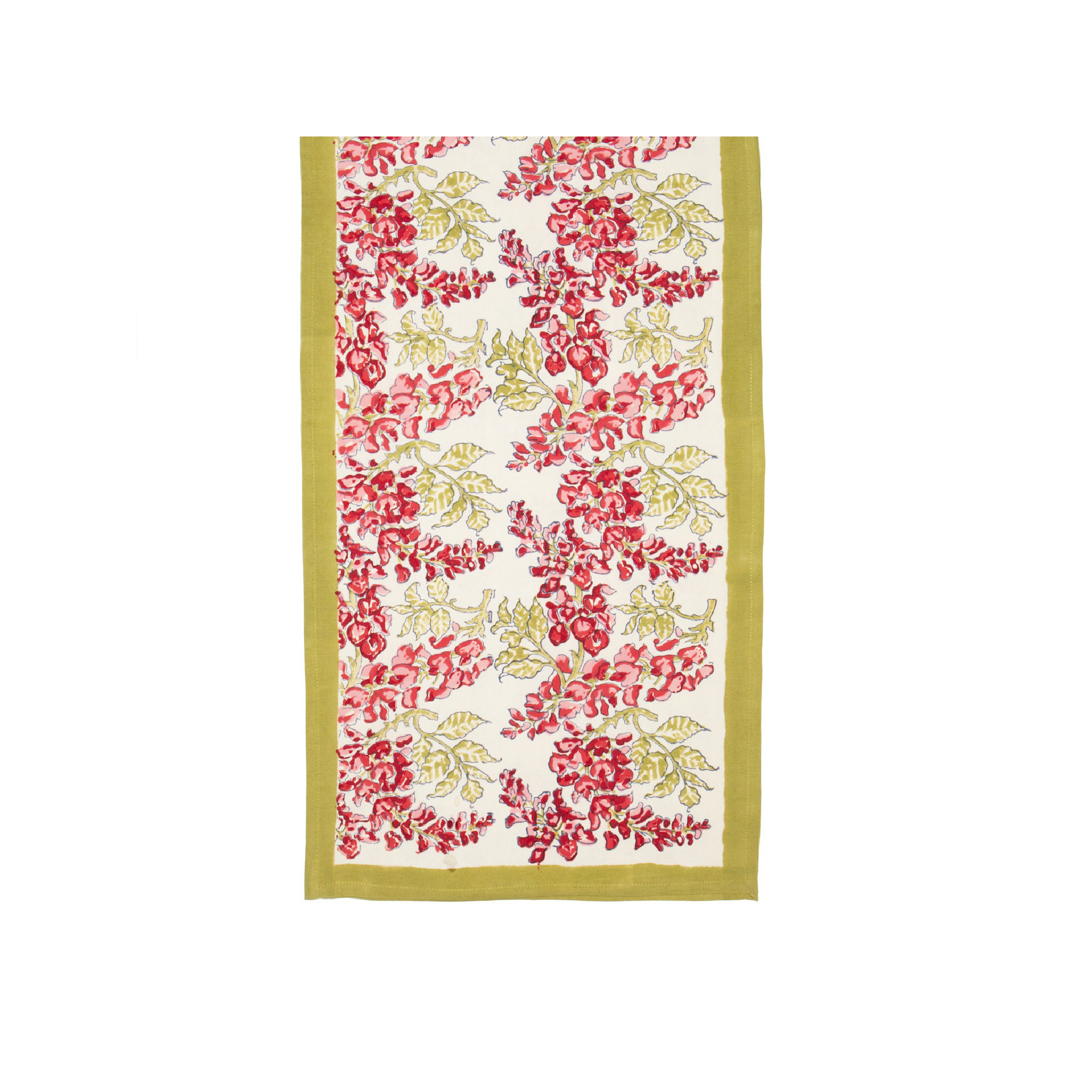 Kappa Floral Table Runnner, 90" x 16", Pink/Green