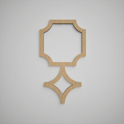 Petits panneaux muraux décoratifs en bois Anderson, petit, l 20 5/8 po x H 11 3/8 po x T 3/8 po, chêne blanc