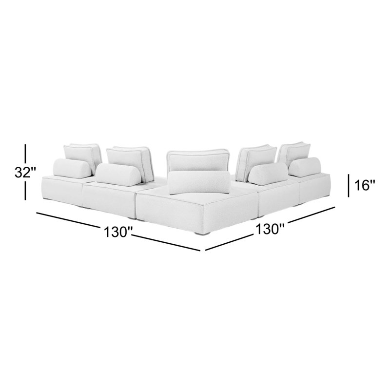 Hampton Outdoor Modular Sofa 06 In Textured Greige