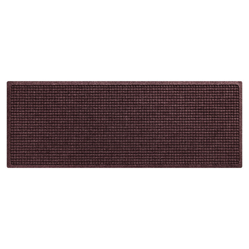 WaterHog® Squares 22 in. x 60 in. Indoor Outdoor Runner Doormat, Rectangle 1'10" x 5', Bordeaux