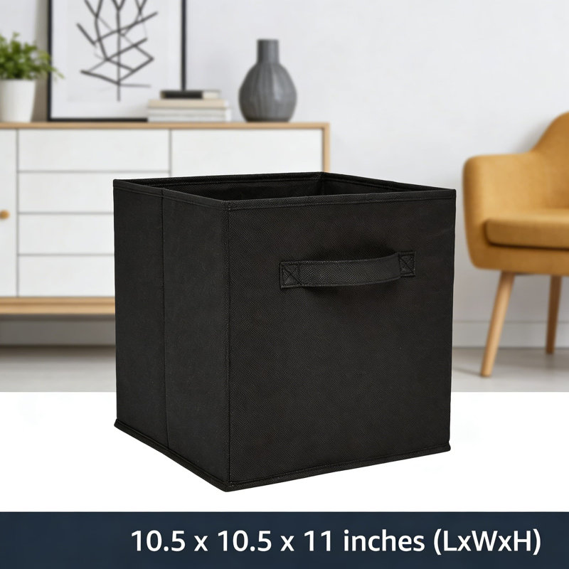 Fabric Storage Cubes With Handles, Sturdy And Lightweight Organizer Bins, 6-Pack Of Foldable Cube Organizers For Home Storage