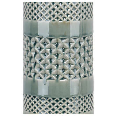 Casa 21" Contemporary Ceramic Table Lamp Set of 2 - Sage Green Crackle Ceramic with White Linen Shade, Polished Nickel Accents