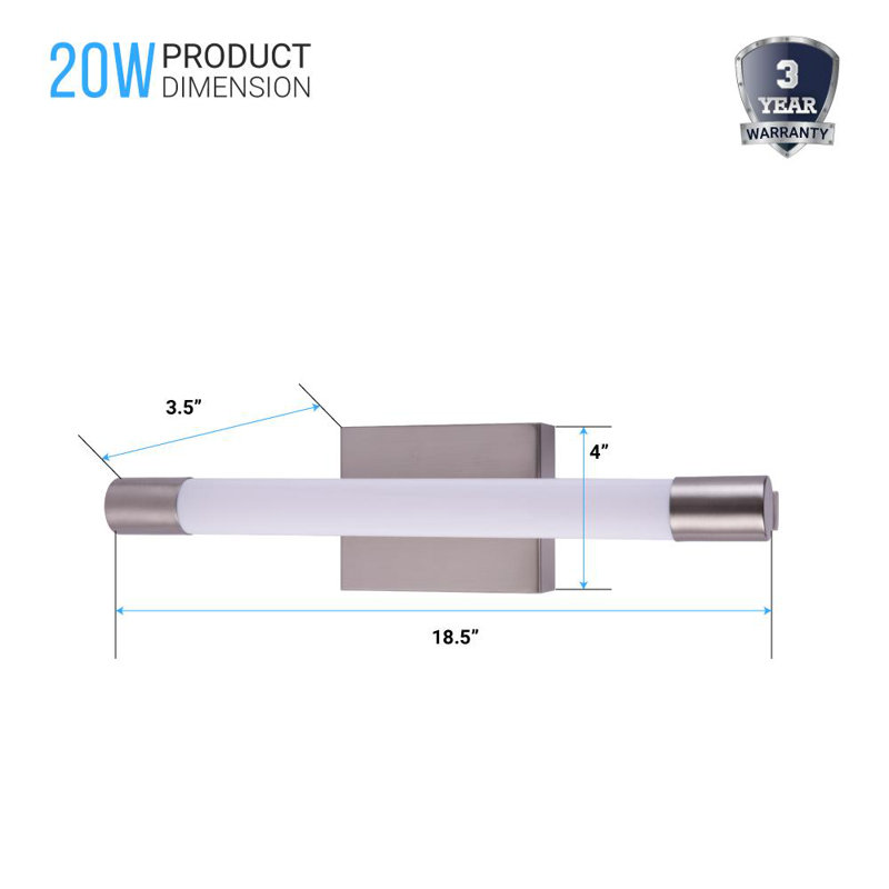 1-Light Dimmable Vanity Light