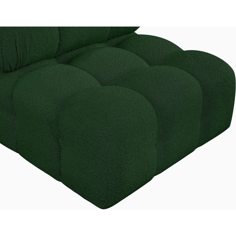 Ames 34 de large, Tissu bouclé vert