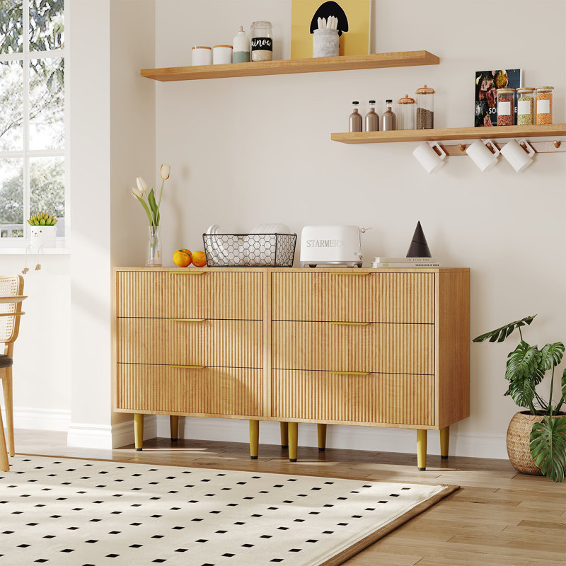 43.18 cm W Chest of 3 Drawers, Brown