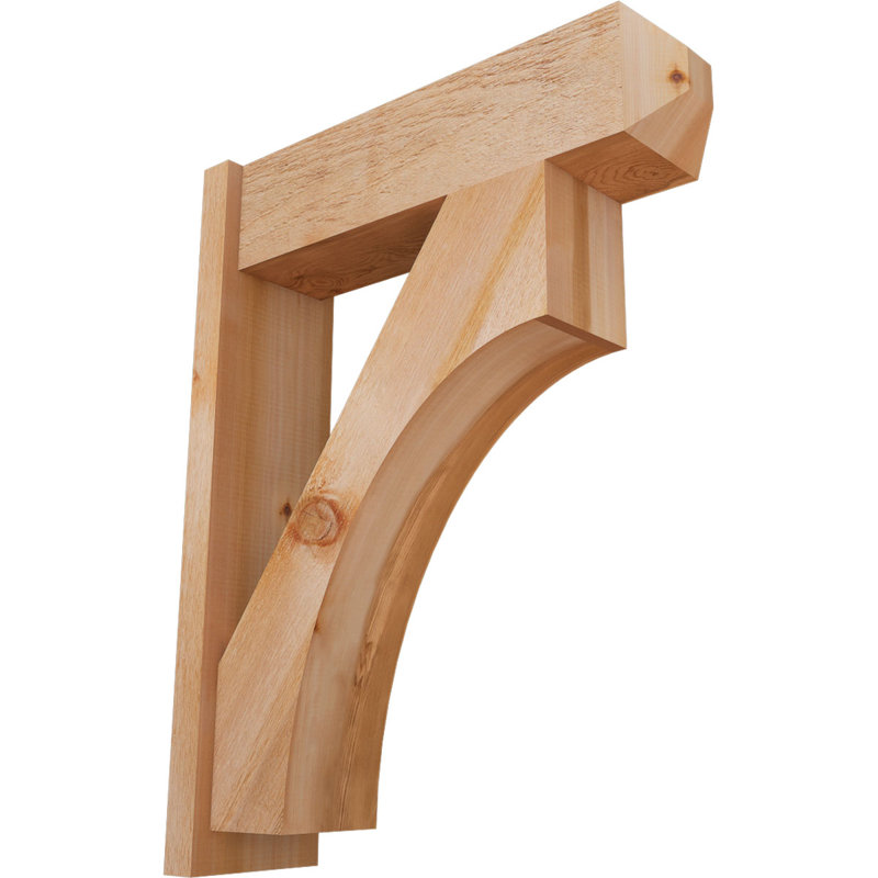 Persienne en bois rustique Westlake Craftsman, P 28 po x H 36 po, Cèdre rouge de l'Ouest de 8 po (sciage brut)