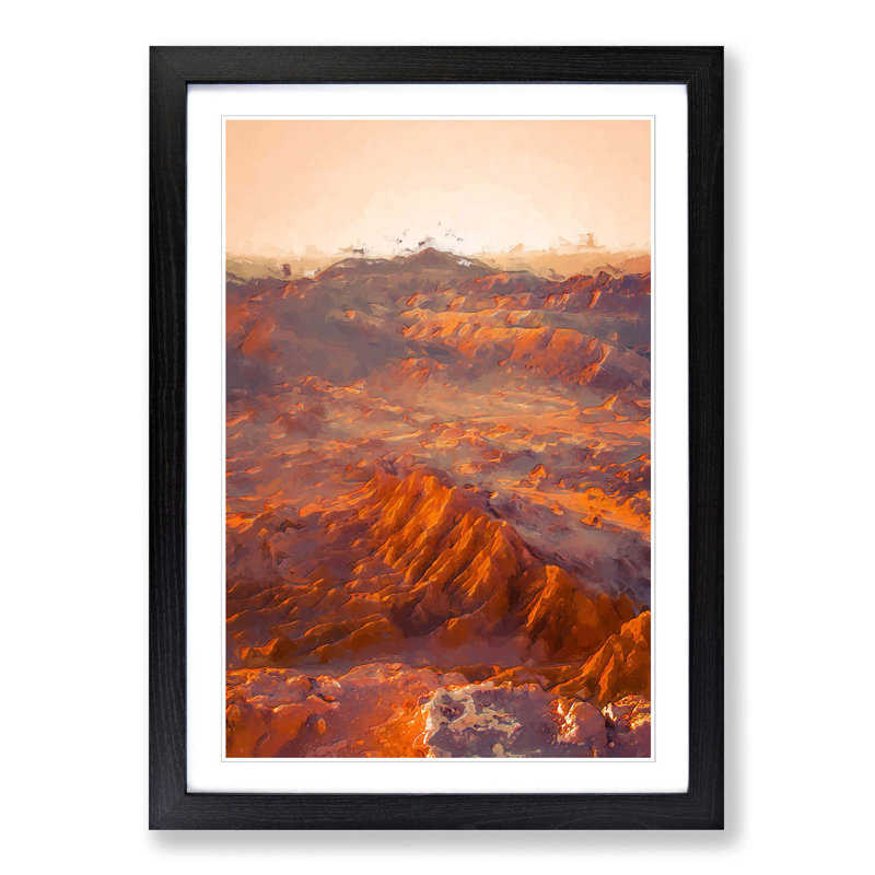 San Pedro De Atacama Desert in Chile in Abstract - Picture Frame Graphic Art Print, 91cm H x 60cm W x 2cm D, Black