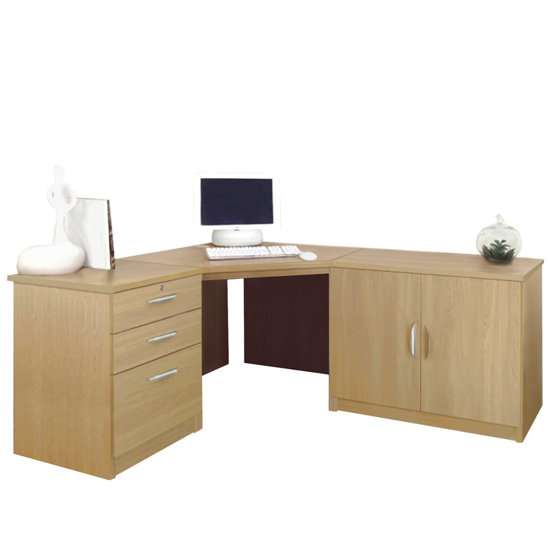 Corner Executive Desk, Classic Oak