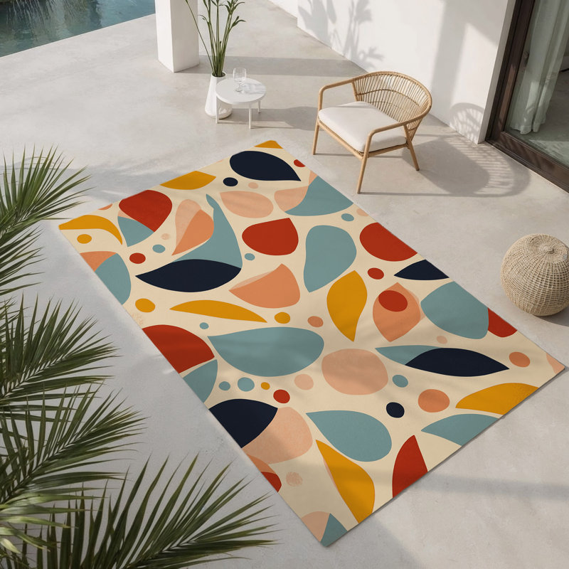 Vibrant Sparkle Indoor And Outdoor Area Rug, Rectangulaire 3 pi x 5 pi
