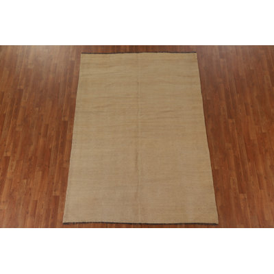 One-of-a-Kind 5'8'' X 8' New Age Wool Area Rug in Beige