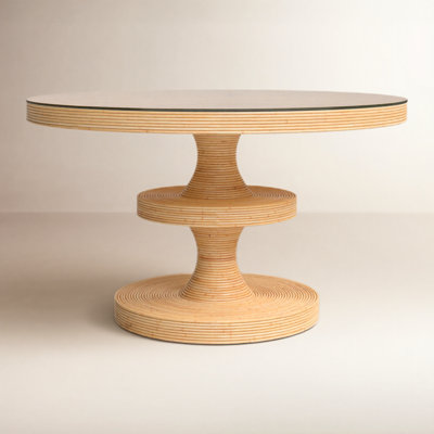 Tov Furniture Apollonia Natural Rattan Round Dining Table