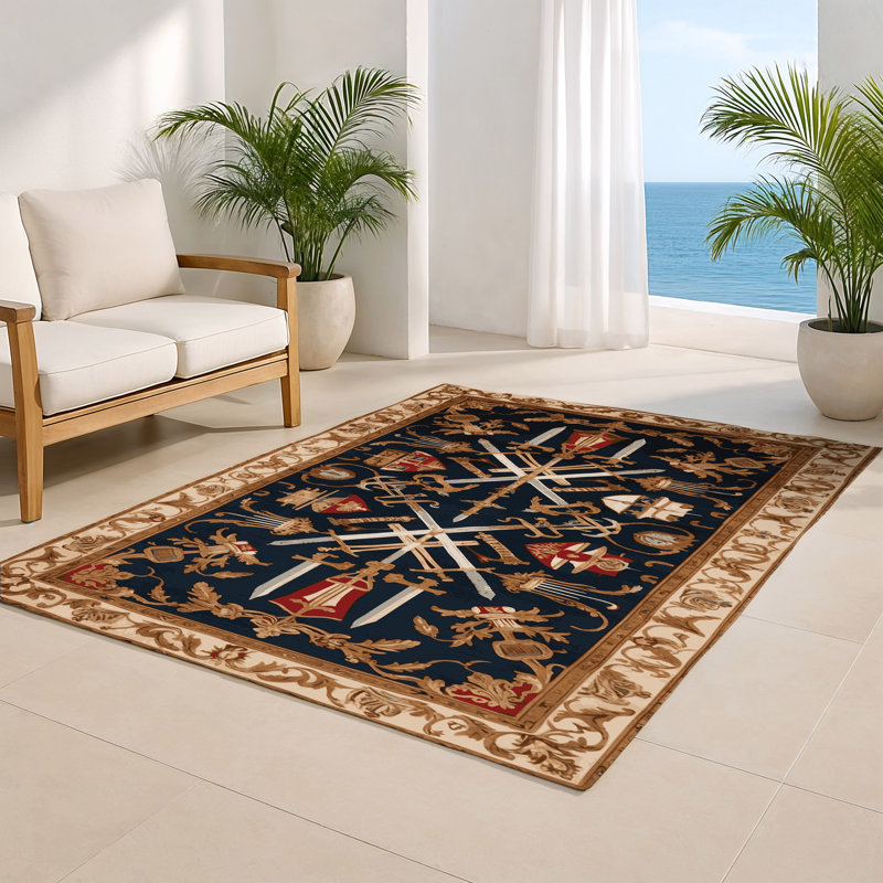 Tapis d'intérieur et d'extérieur brun français, Rectangulaire 2 pi x 3 pi