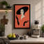 Woman in Black Hat Retro - Wrapped Canvas-969246600-969246605