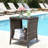 Outdoor Patio Furniture 1 Coffee Table With Clear Tempered Glass Suitable For Patio Evening Meals & Outdoor Lounging-1224610872