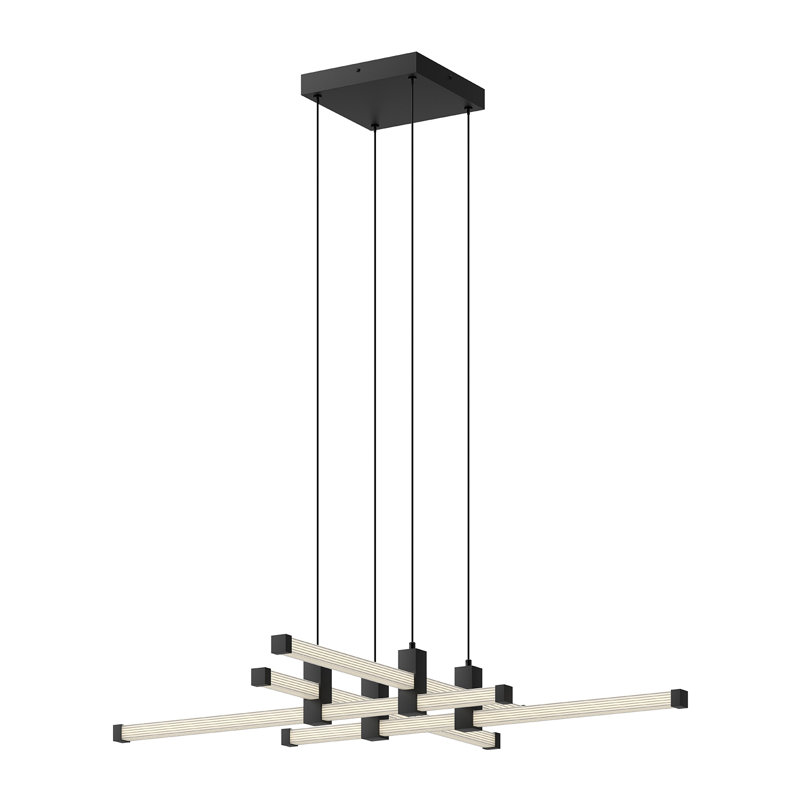 Blade 4 - Light LED Chandelier, Black