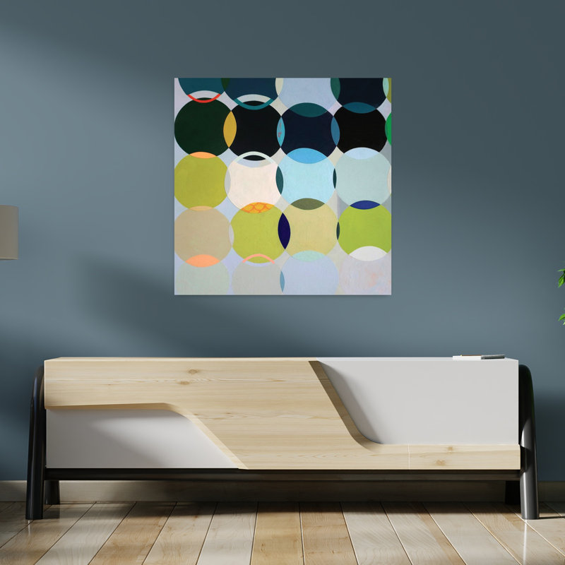 Cercles n ° 1, art moderne abstrait, H 36 po x l 36 po