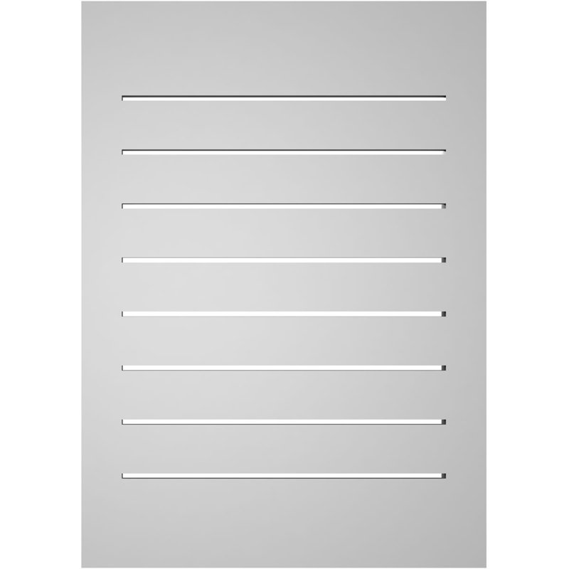 Évent à pignon fonctionnel en uréthane rectangulaire à fixation en surface, brun clair apprêté, H 28 po x l 20 po x P 1,5 po