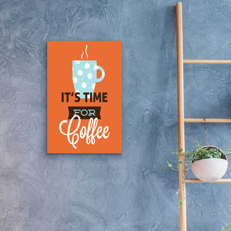«Coffee Time Orange» par - Impression sans cadre, L 16 po x H 24 po