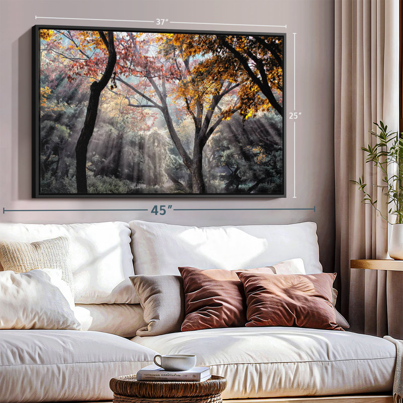 " Forest Sun Rays ", 37" H x 25" W