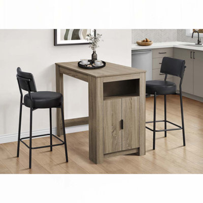 Barstool, Counter Height, Set Of 2,
