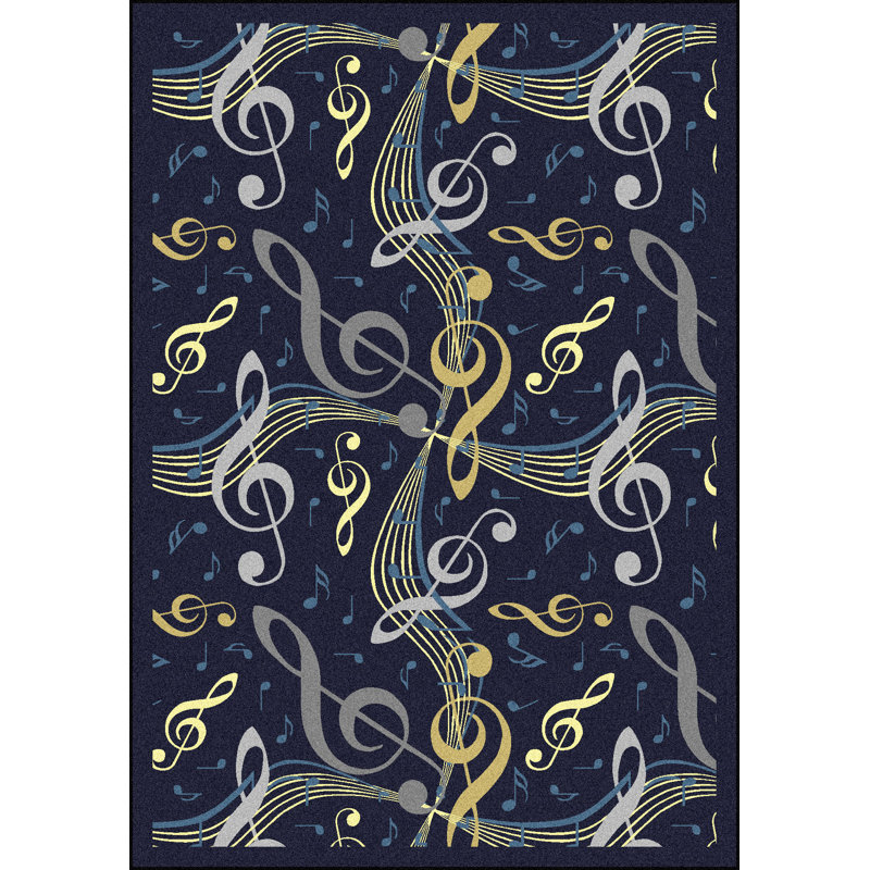 Whimsy Virtuoso by Joy Carpets Area Rug, Rectangle 3'10" x 5'4"