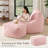 Compression Bean Bag Chair with Ottoman , Comfy Memory Foam Large Lazy Sofa-1231484584