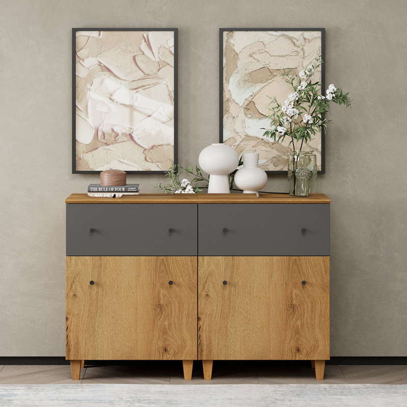 Lysiane Accent Cabinet, Oak Brown