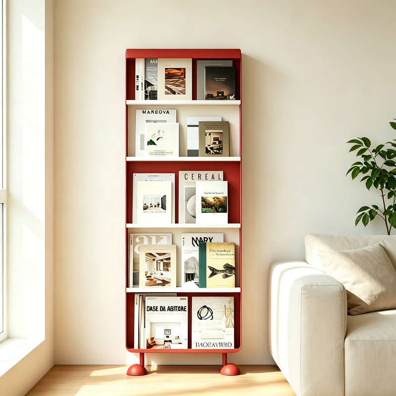 Présentoir vertical à 5 niveaux, Red